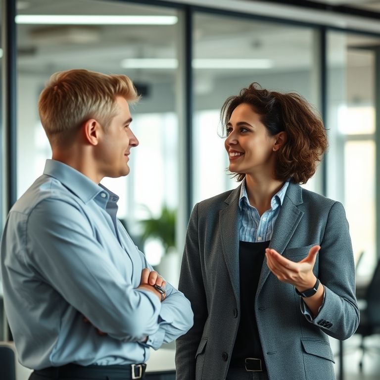 Colegas de trabalho praticando a escuta ativa em um ambiente colaborativo.