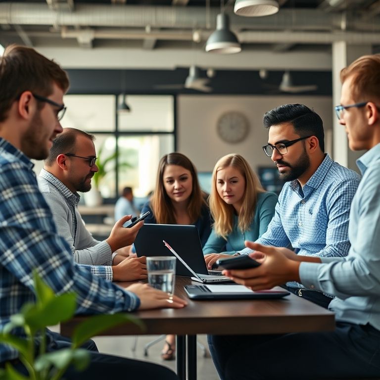 Comunidade de day traders colaborando e trocando ideias.