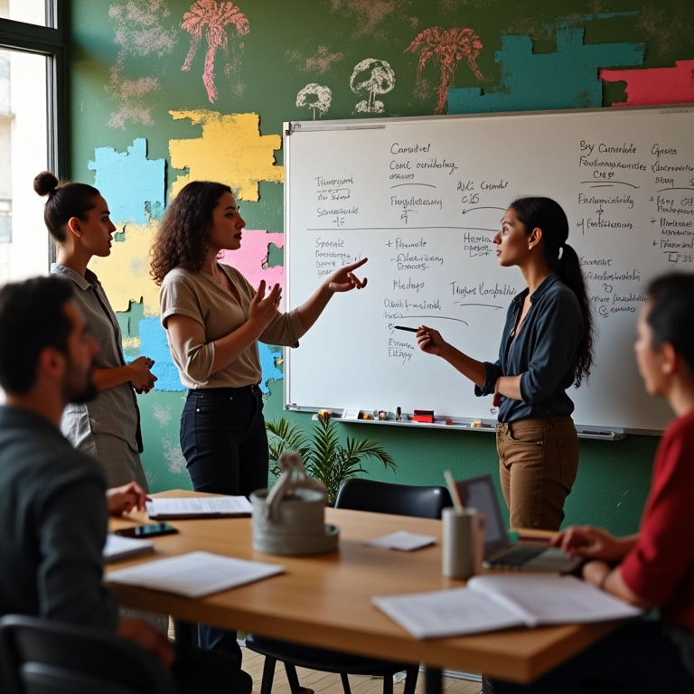 Equipe diversa discutindo estratégias para reduzir o Custo de Aquisição de Cliente.