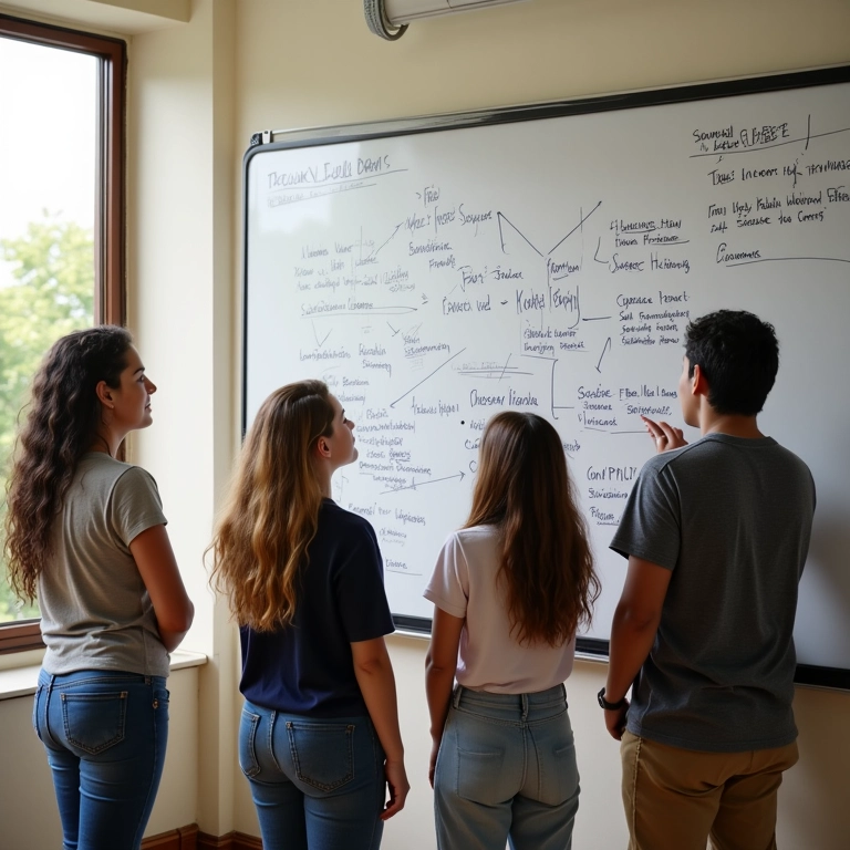 Grupo de estudantes brasileiros buscando fontes de renda extra para o intercâmbio.