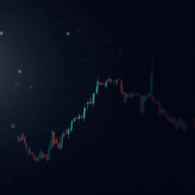 Indicadores técnicos (MACD, RSI, médias móveis) em uma plataforma de negociação.