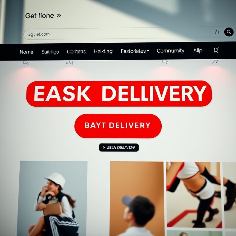 Interface de e-commerce com botões vermelhos chamativos, representando urgência nas vendas.