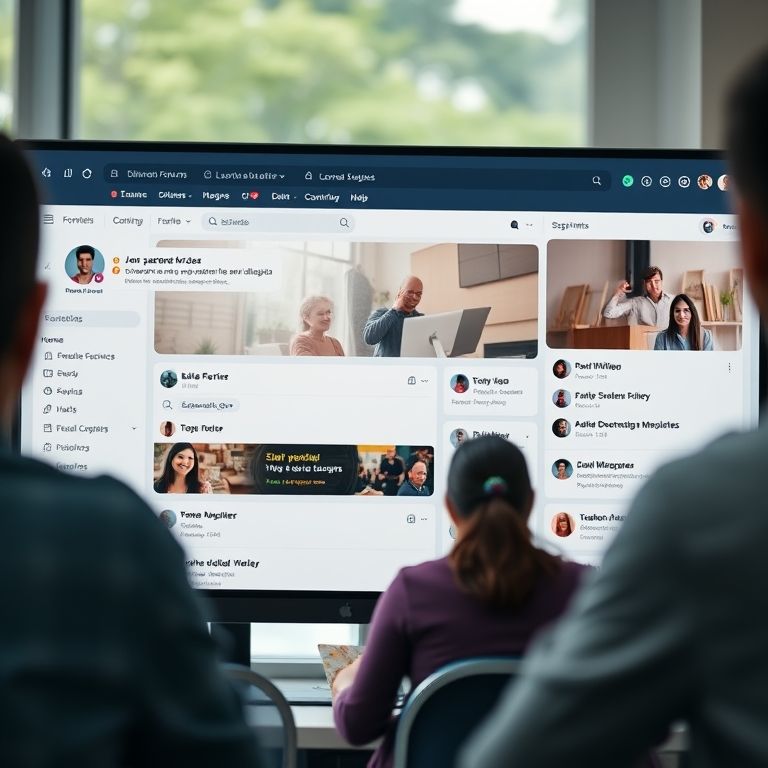 Interface de fórum online mostrando discussões de clientes e moderadores resolvendo dúvidas.