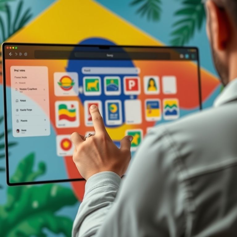 Interface visual de desenvolvimento low-code/no-code.
