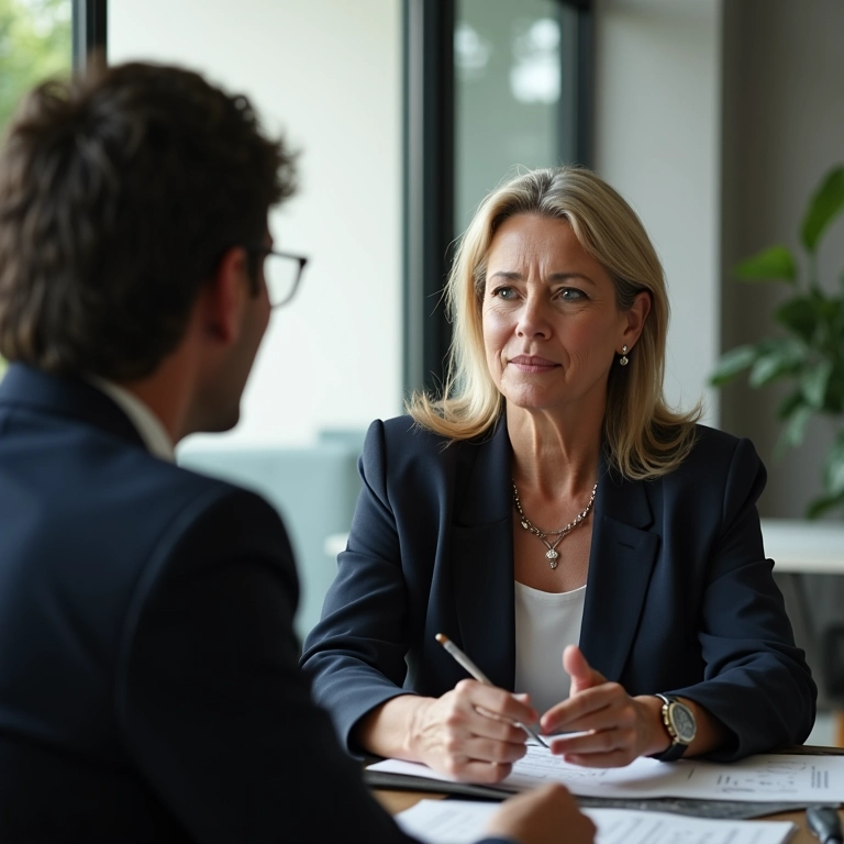 Mulher MEI consultando especialista financeiro para aumentar aposentadoria.