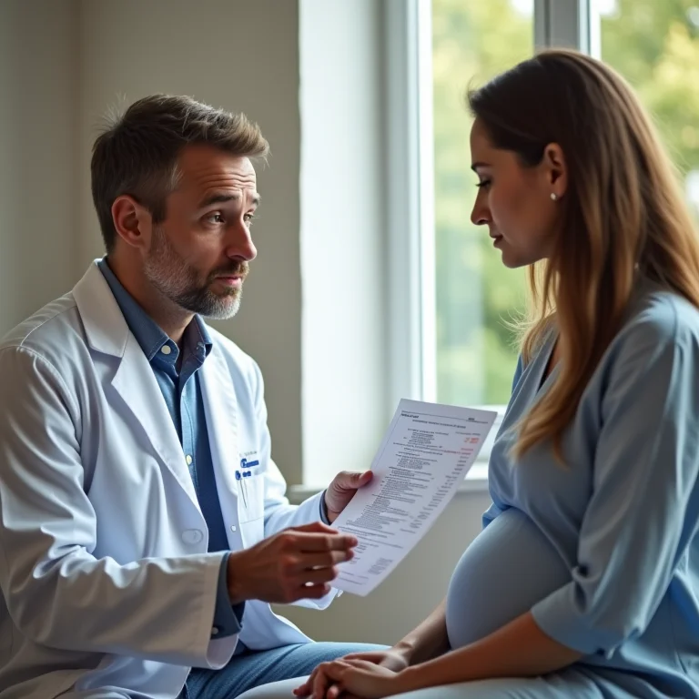 Aconselhamento genético: casal recebendo informações sobre testes.