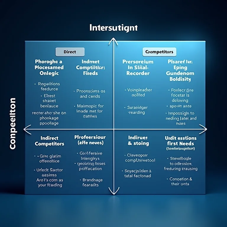 Análise da concorrência, identificando diferentes soluções para as necessidades dos clientes.
