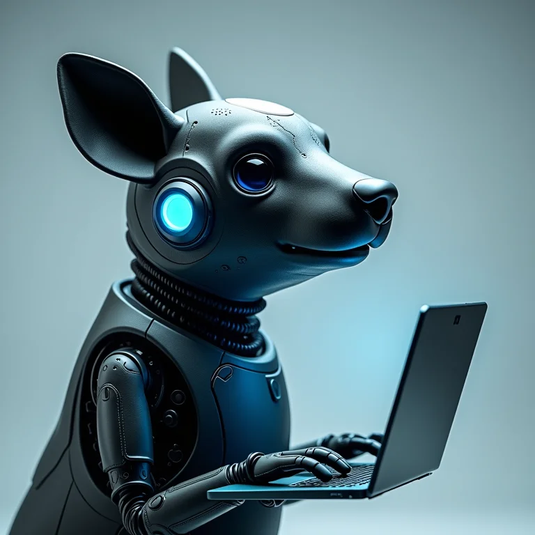 Animais conectados à internet através de interfaces tecnológicas.
