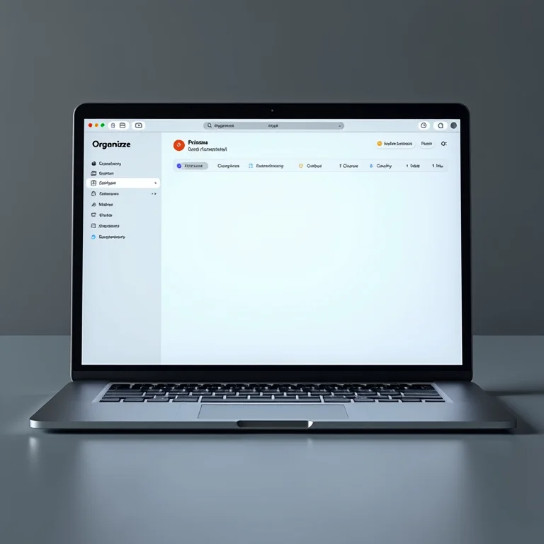 Aplicativo Organizze para gestão financeira em tela de laptop