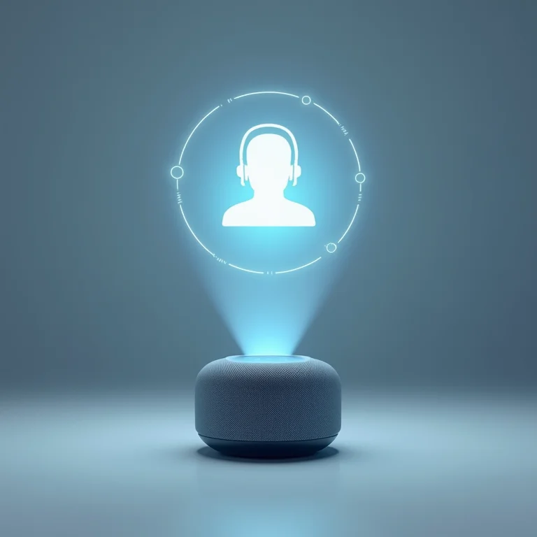 Assistente virtual projetado de um alto-falante inteligente
