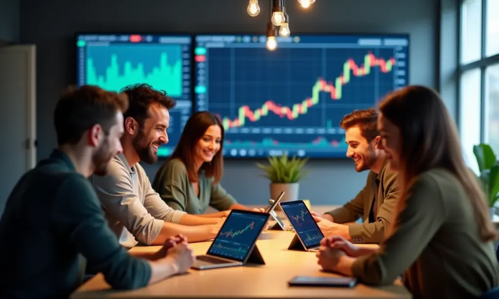 Brasileiros investindo juntos em ETFs com tecnologia.