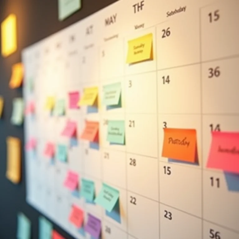 Calendário com metas e datas importantes para o ano sabático