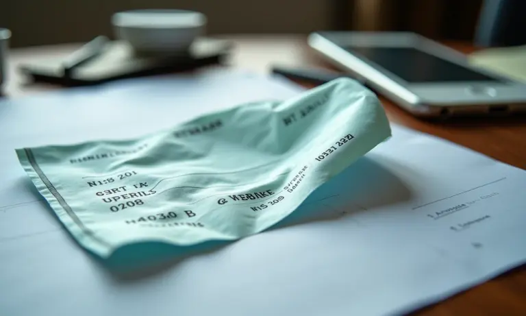 O Que é o CCF Cadastro de Emitentes de Cheques Sem Fundo Cheque amassado sobre mesa simbolizando problemas com CCF