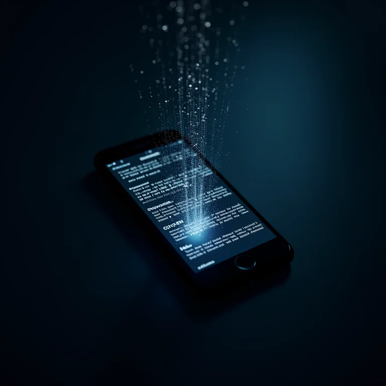 Código de malware infectando um smartphone