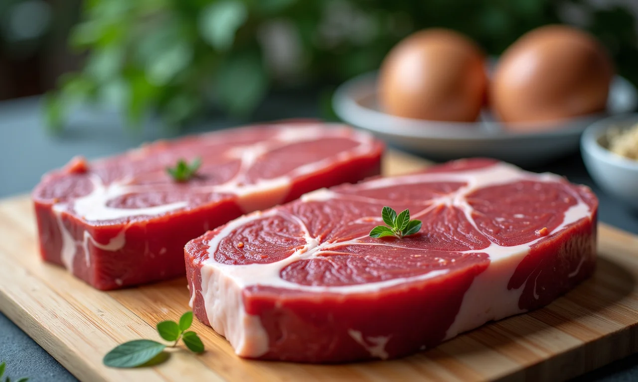 Comparativo entre carne de laboratório e carne tradicional.