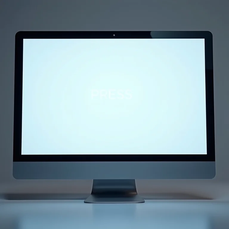 Comunicado de imprensa conciso e claro exibido em um computador, representando linguagem objetiva.