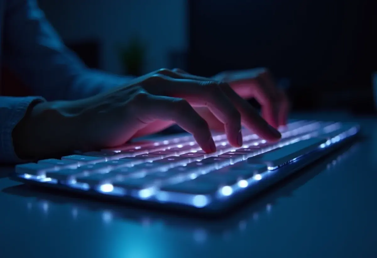 Copywriting para negócios: O guia que transforma palavras em lucro Copywriting e teclado futurista
