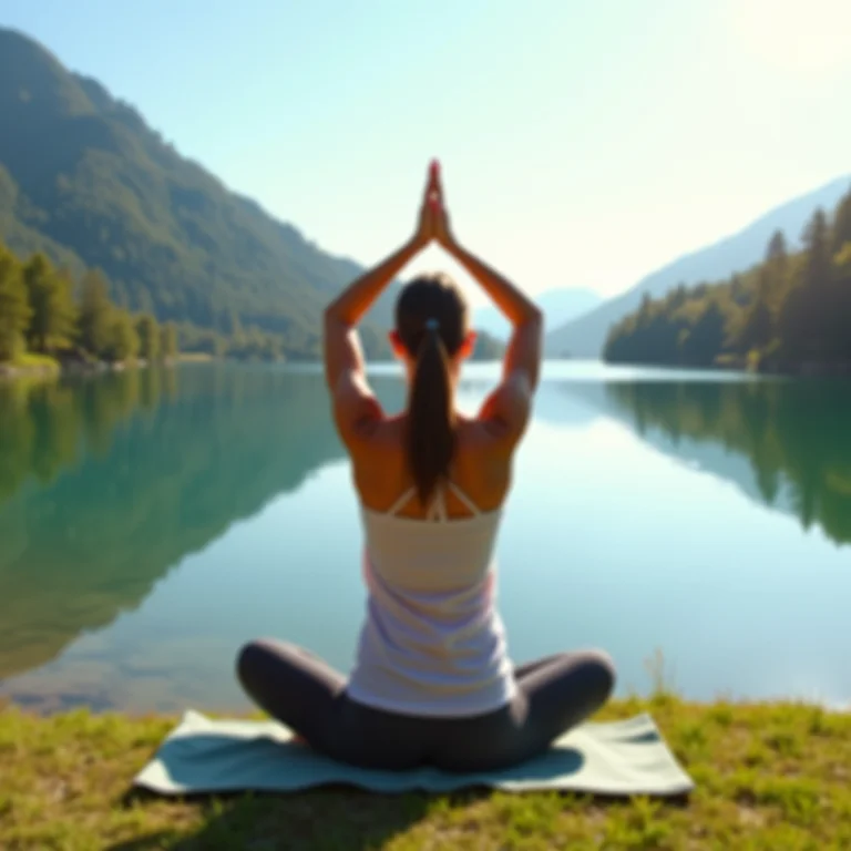 Cuidando da saúde física durante o ano sabático com yoga ao ar livre