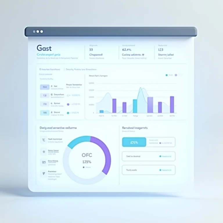 Dashboard com indicadores de desempenho (KPIs) de CRM