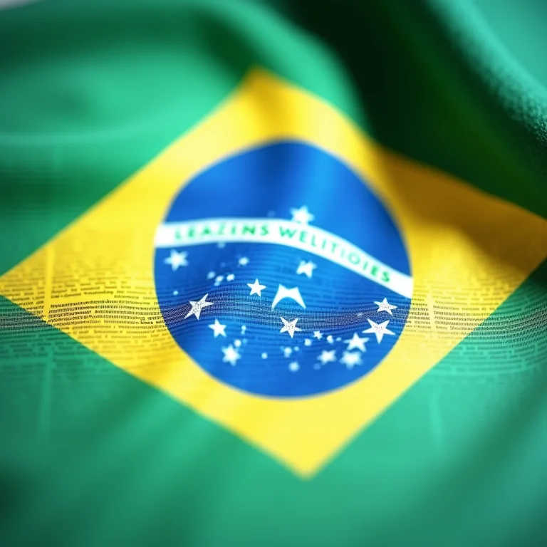 Documento digital com a bandeira brasileira, representando a legislação sobre nuvem e dados bancários