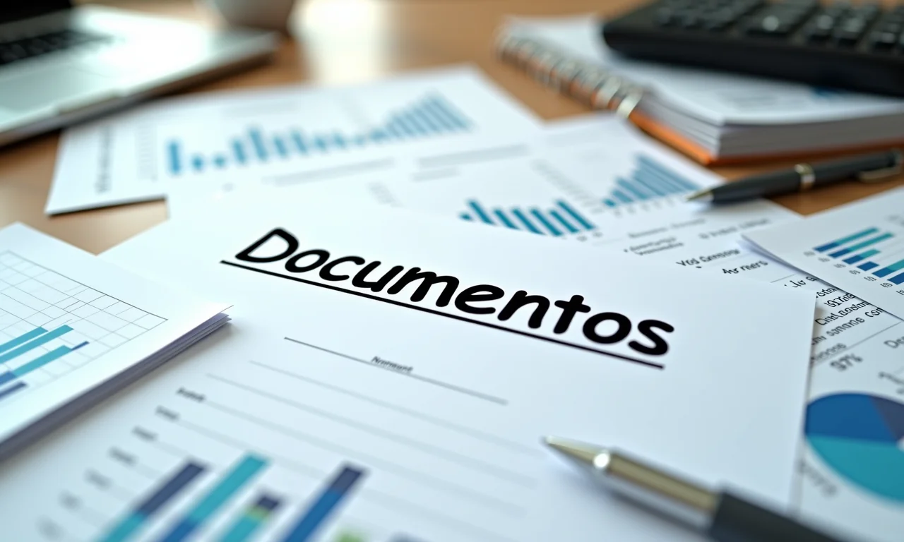 Documentos espalhados em uma mesa, simbolizando a organização para a declaração do IR.