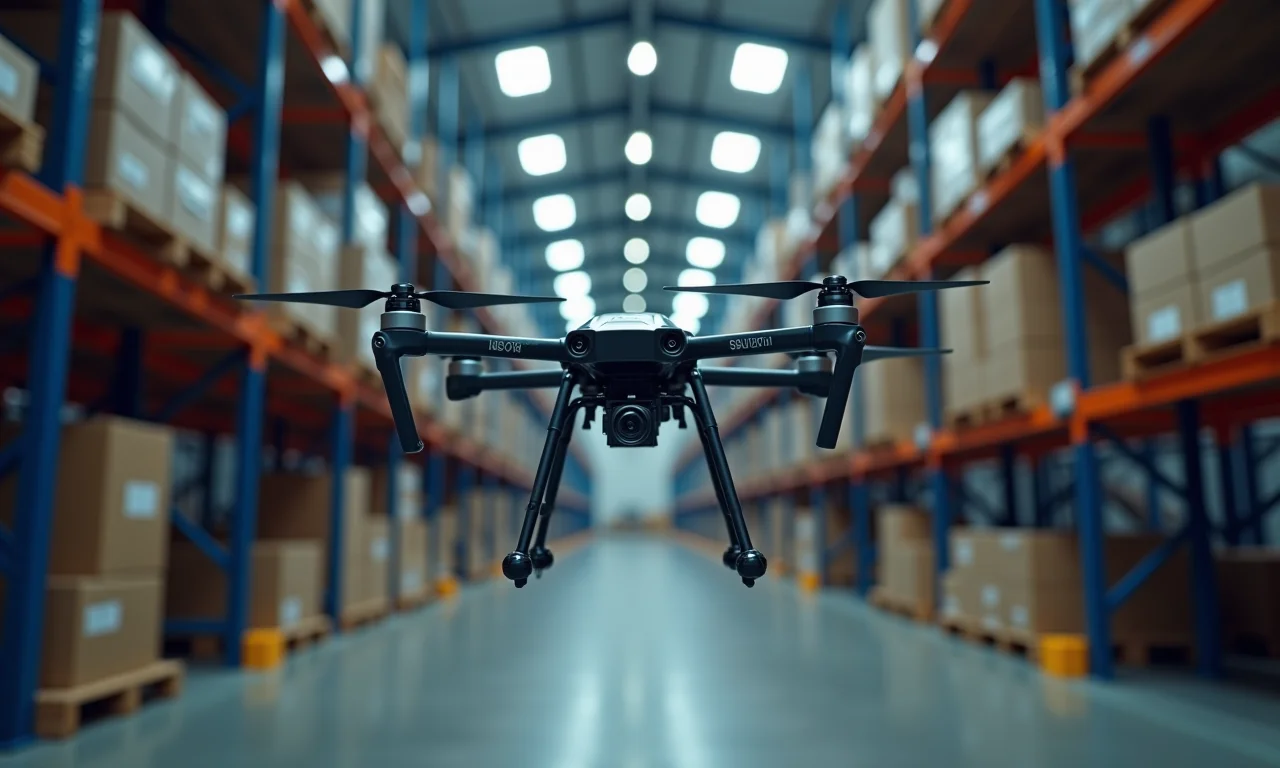 Drones entregando peças de reposição impressas em 3D.