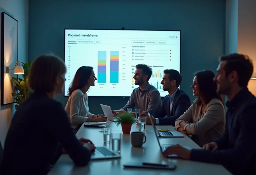 Equipe comemorando avaliações positivas no Google Meu Negócio