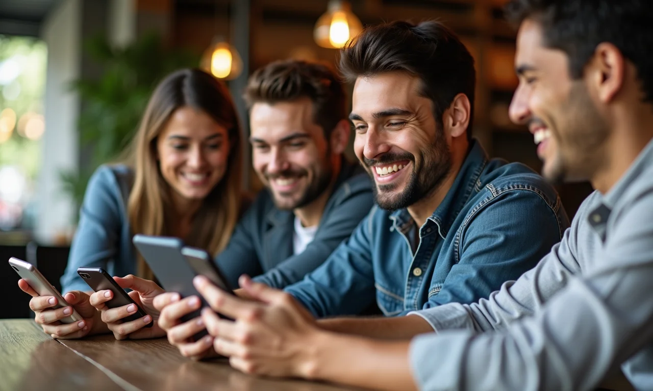 Equipe testando protótipo de aplicativo em café brasileiro, validando suposições do discovery.