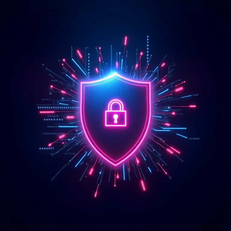 Escudo digital protegendo dados bancários, representando a proteção na nuvem