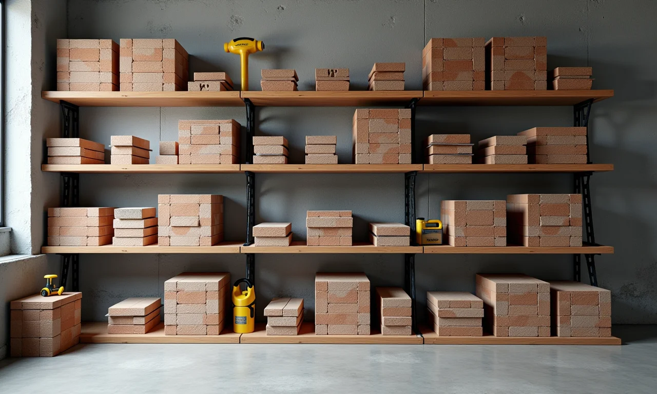 Estoque variado de produtos mais procurados em uma loja de material de construção.