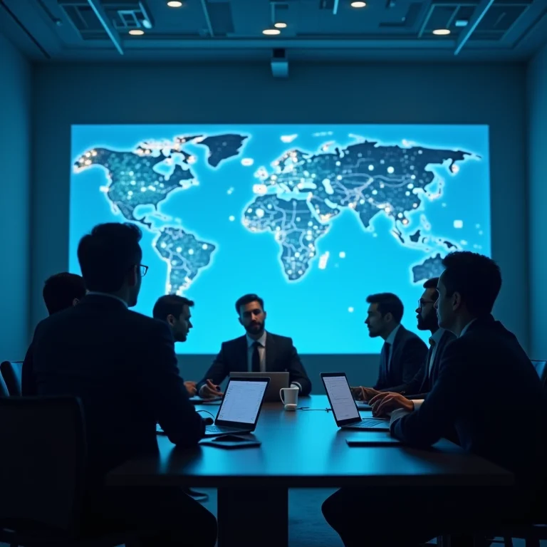 Executivos discutindo a aplicação do design especulativo nos negócios.