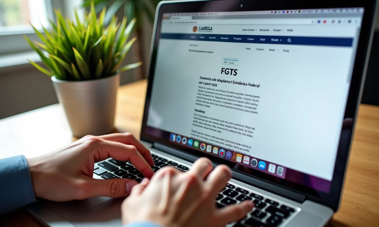 Extrato do FGTS sendo consultado no site da Caixa.