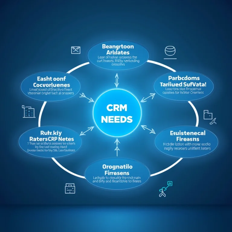 Fluxograma detalhando o processo de definição das necessidades de CRM