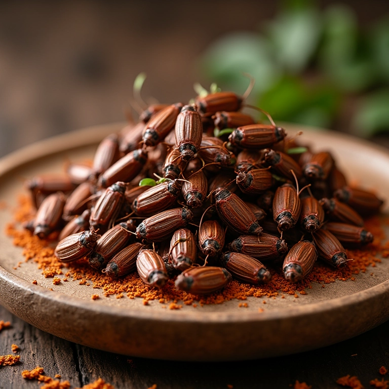 Gafanhotos crocantes temperados, uma fonte alternativa e sustentável de proteína.