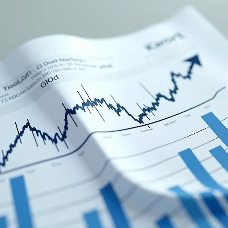 Gráfico de rendimentos de FIIs e formulário de imposto amassado