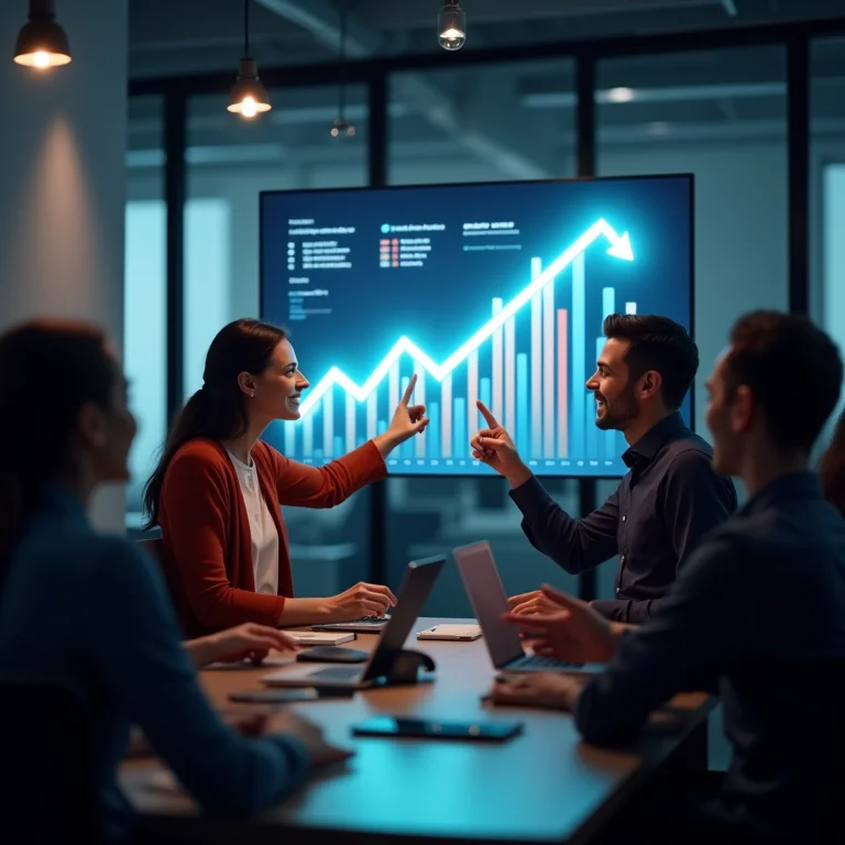 Grupo diverso analisando o crescimento de FIIs