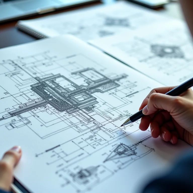 Ilustração da aplicação prática do método TRIZ em um projeto de engenharia.