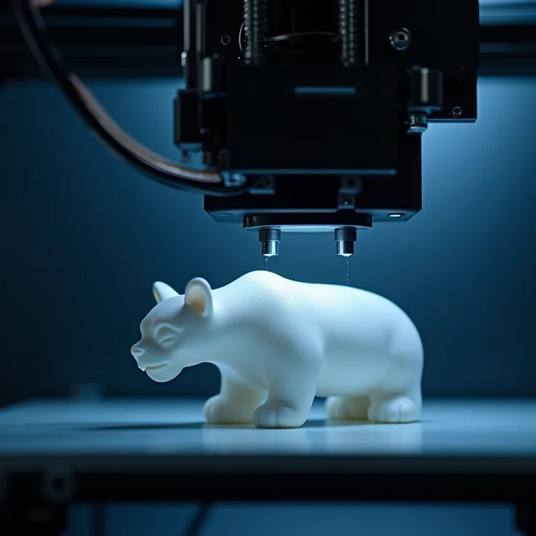 Impressora 3D criando produto personalizado, representando a personalização em massa