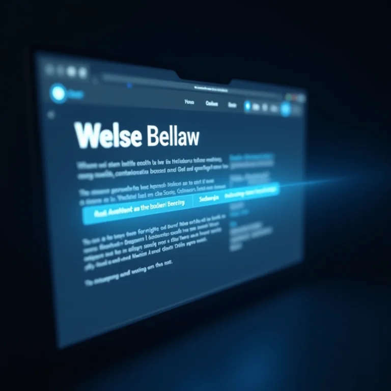 Interface de um leitor de tela navegando em um site