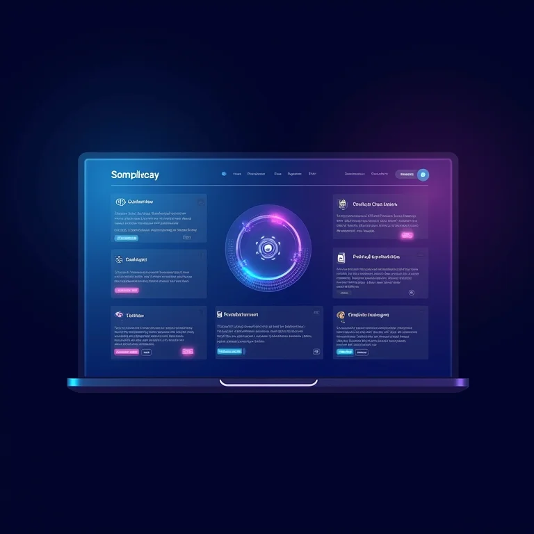 Interface de usuário mostrando aplicativos de software, representando a facilidade de uso do SaaS.