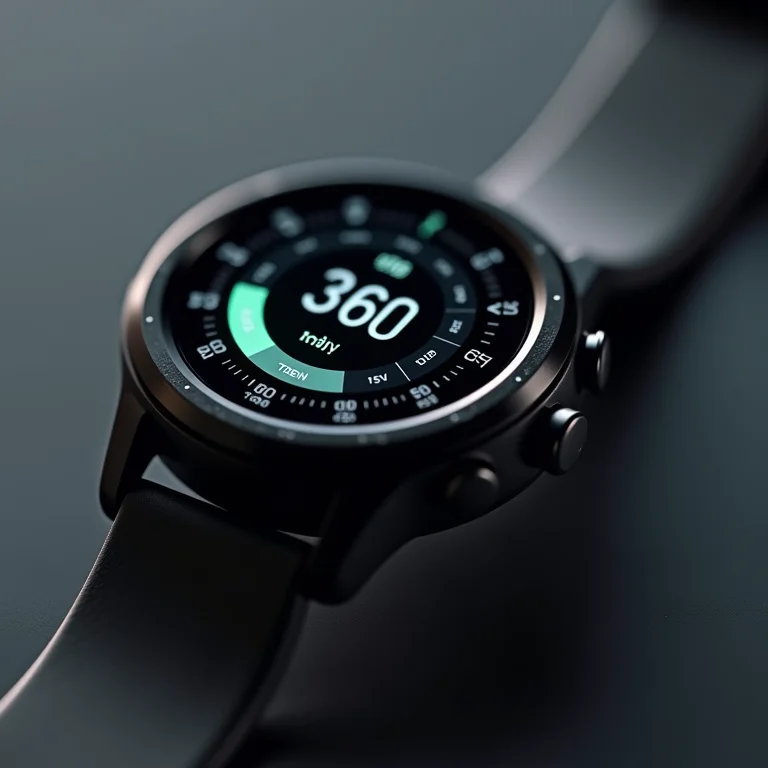 Interface do Monetus exibida em um smartwatch com fundo minimalista.