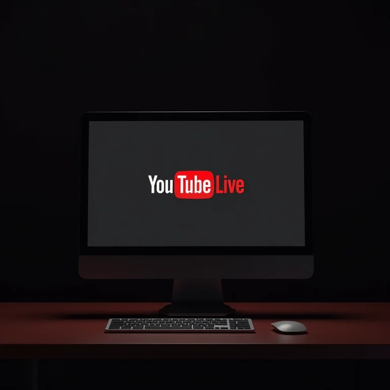 Interface do YouTube Live em uma tela de computador.