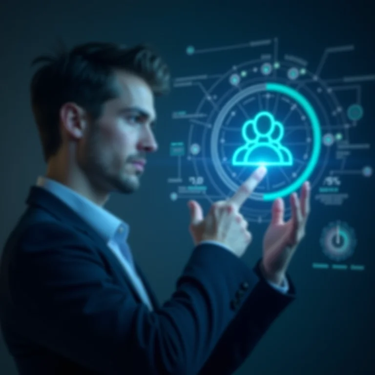 Interface holográfica mostrando feedback de clientes para otimização da experiência