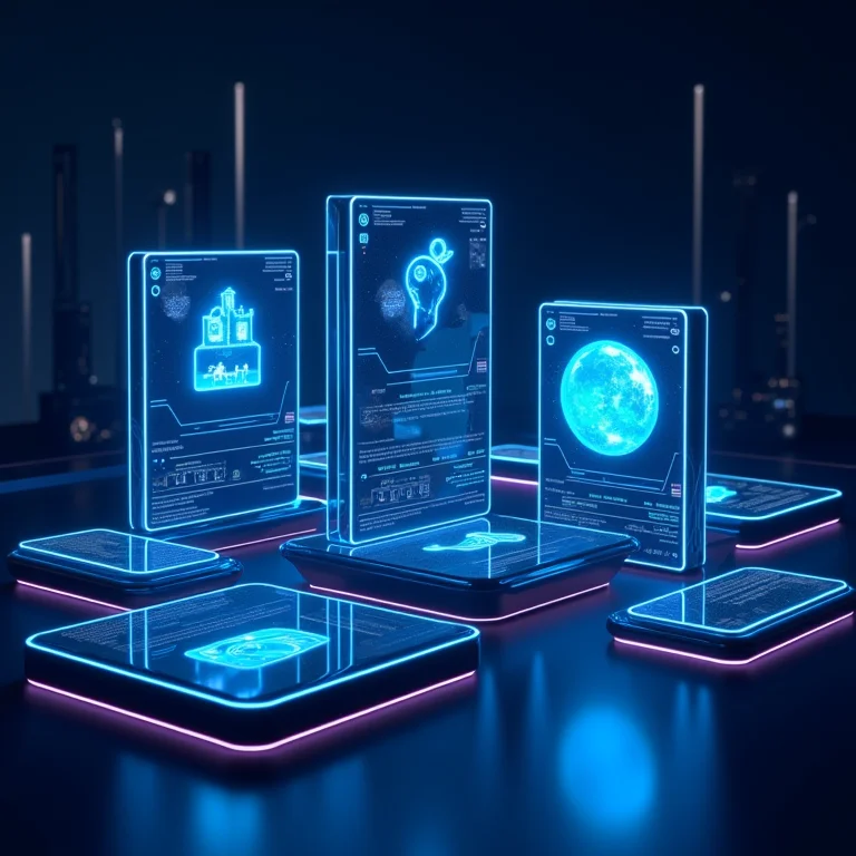 Itens NFT únicos e valiosos exibidos em uma interface digital.