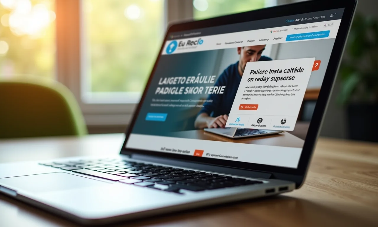 Laptop mostrando informações sobre o Selo Eu Reciclo e lista de empresas verificadas.