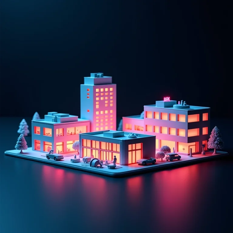 Miniaturas representando diversos tipos de Fundos Imobiliários