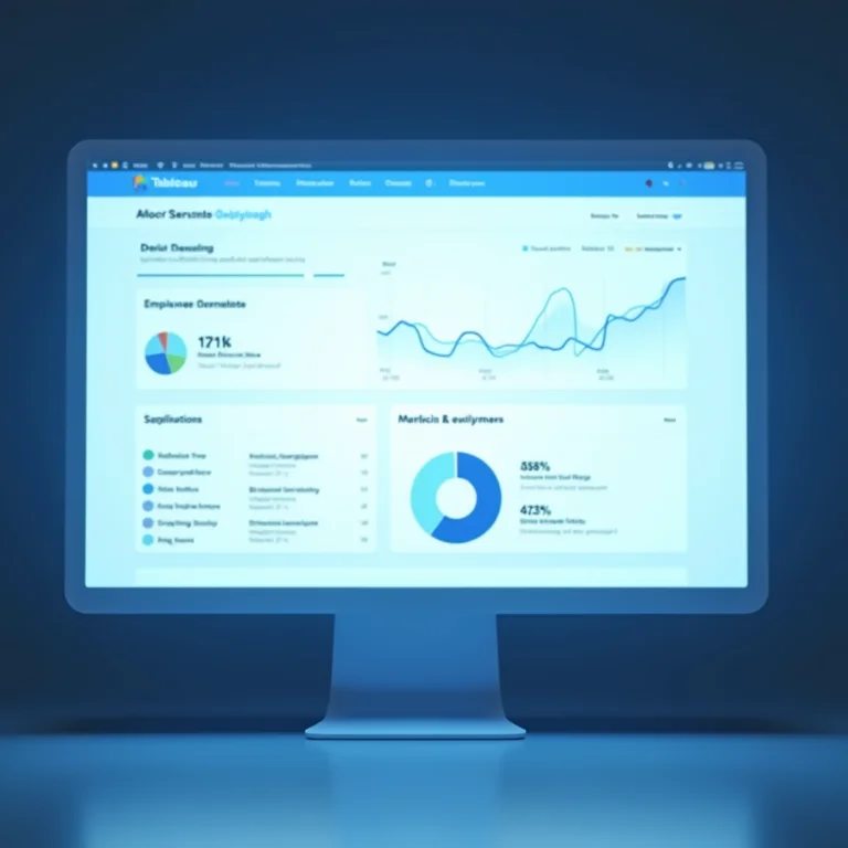 Painel do Tableau exibindo métricas de RH.