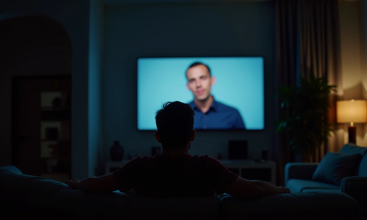 Pessoa assistindo a um empreendedor de palco online.
