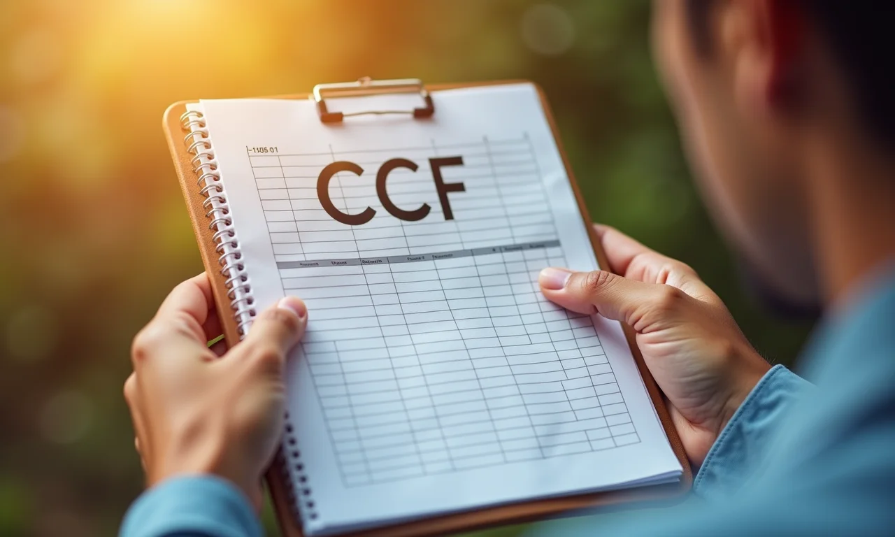 Planilha de controle financeiro com destaque para o CCF.