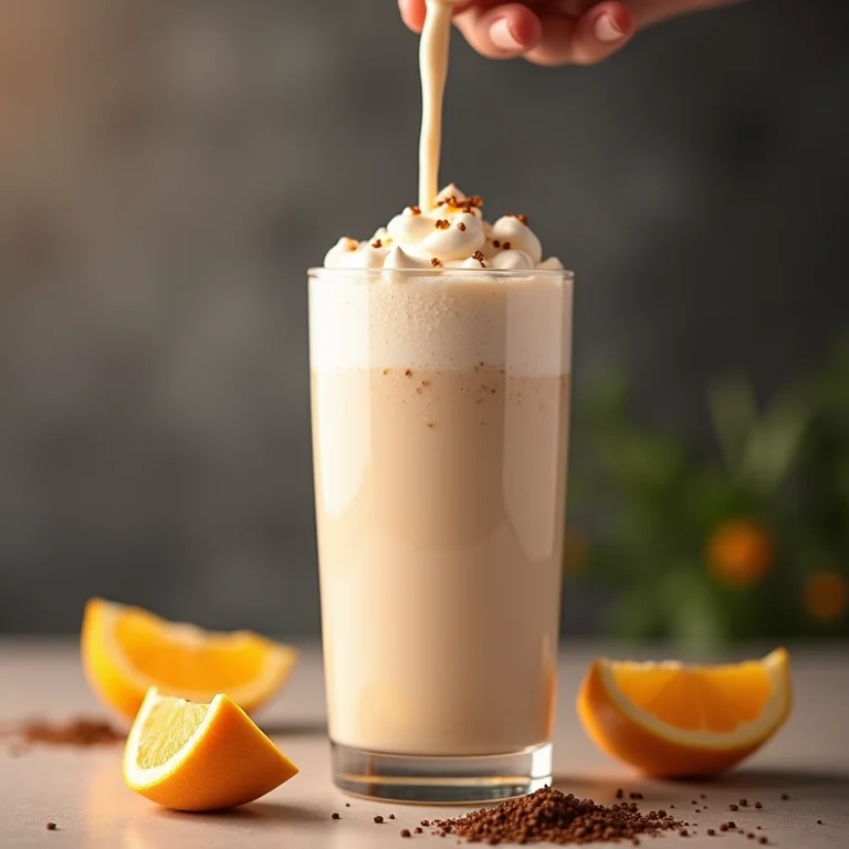 Preparando um milkshake.